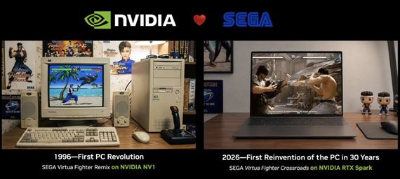 SEGA prinesie svoje hry na po��ta�e s NVIDIA RTX Spark, prv� pr�de Virtua Fighter Crossroads